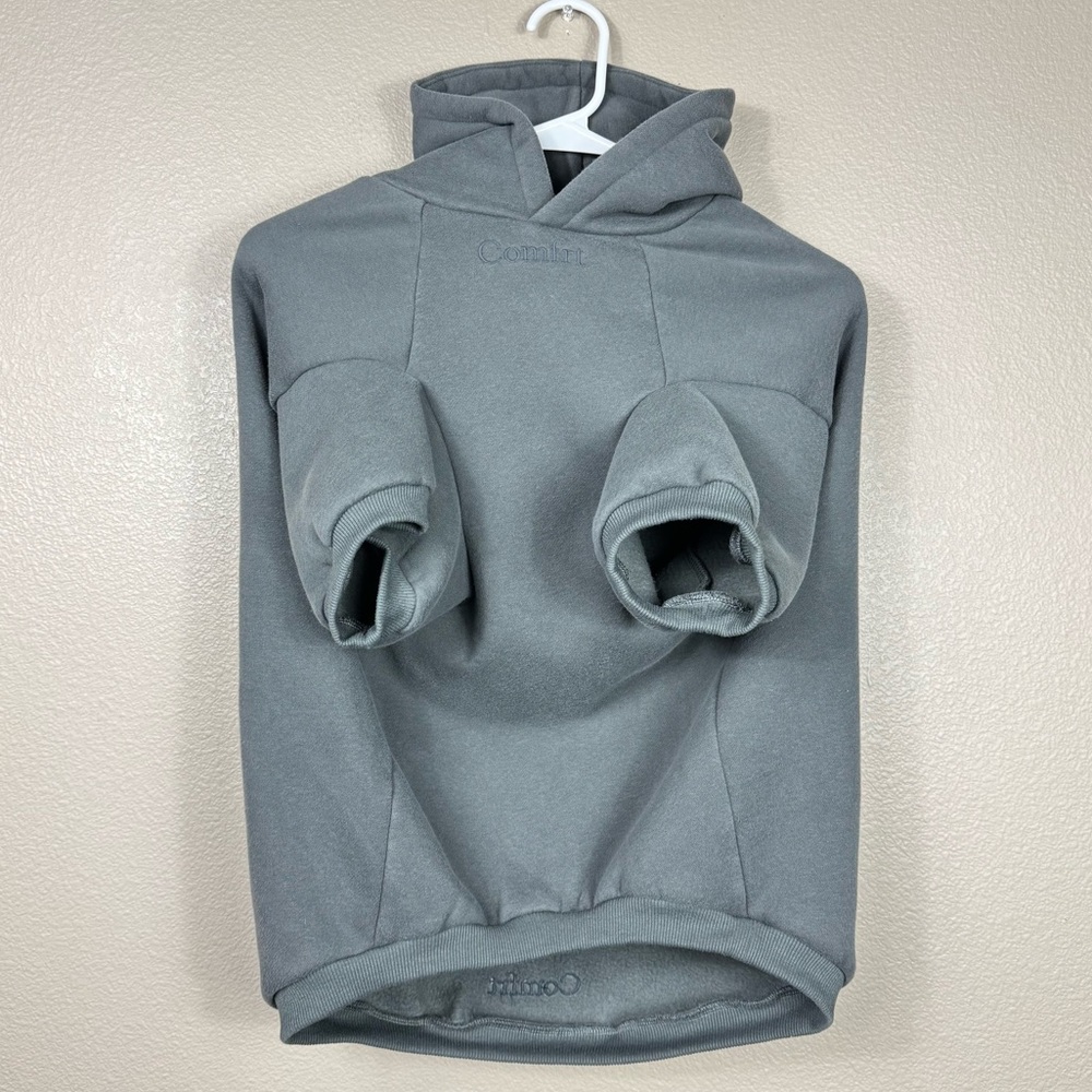 CMFRT Cozy Gray Dog‎ Sweatshirt Hoodie Big Dog 115-140 pounds EUC B